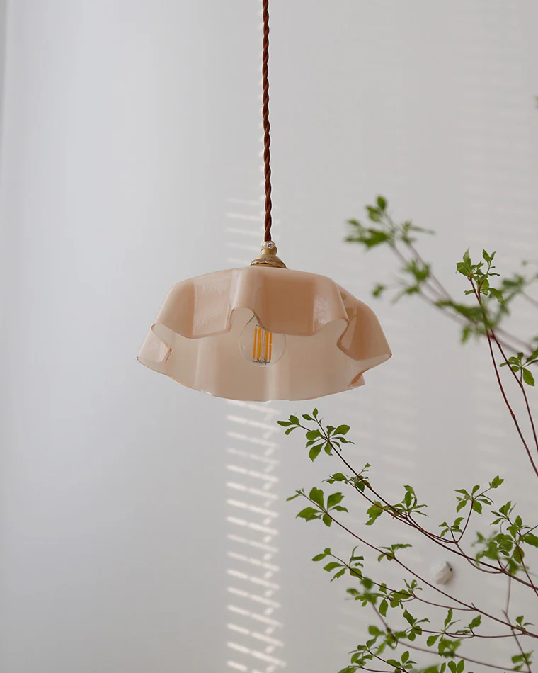 WOMO Retro Coloured/Pink Glass Pendant Light-WM2084 - Image 14