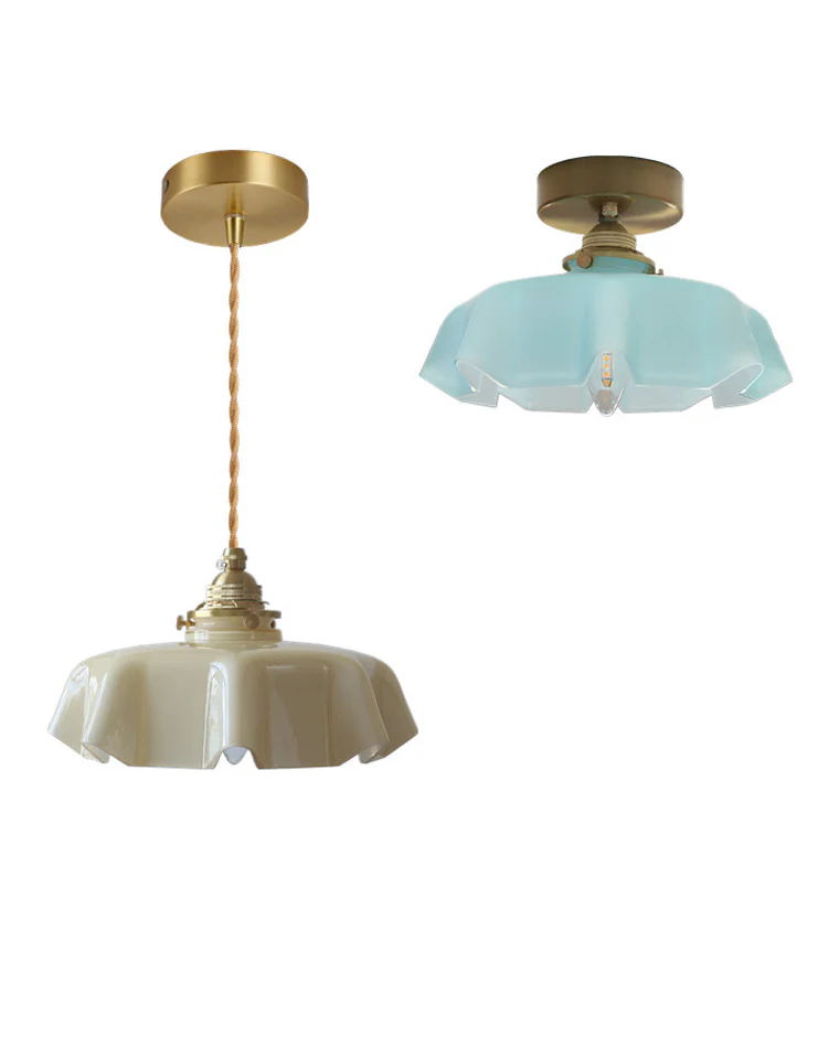 WOMO Retro Coloured/Pink Glass Pendant Light-WM2084 - Image 16