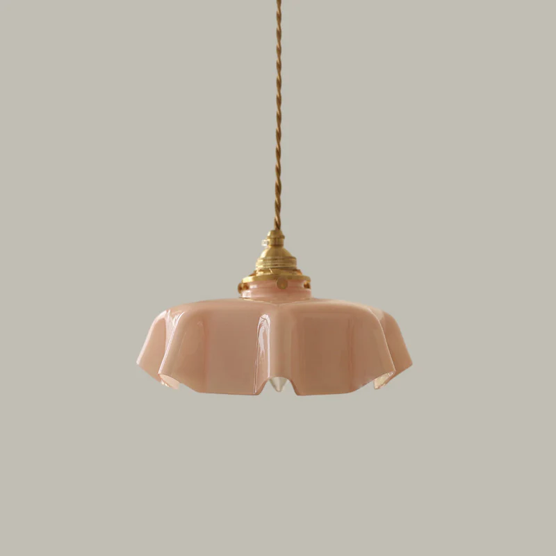 WOMO Retro Coloured/Pink Glass Pendant Light-WM2084 - Image 19