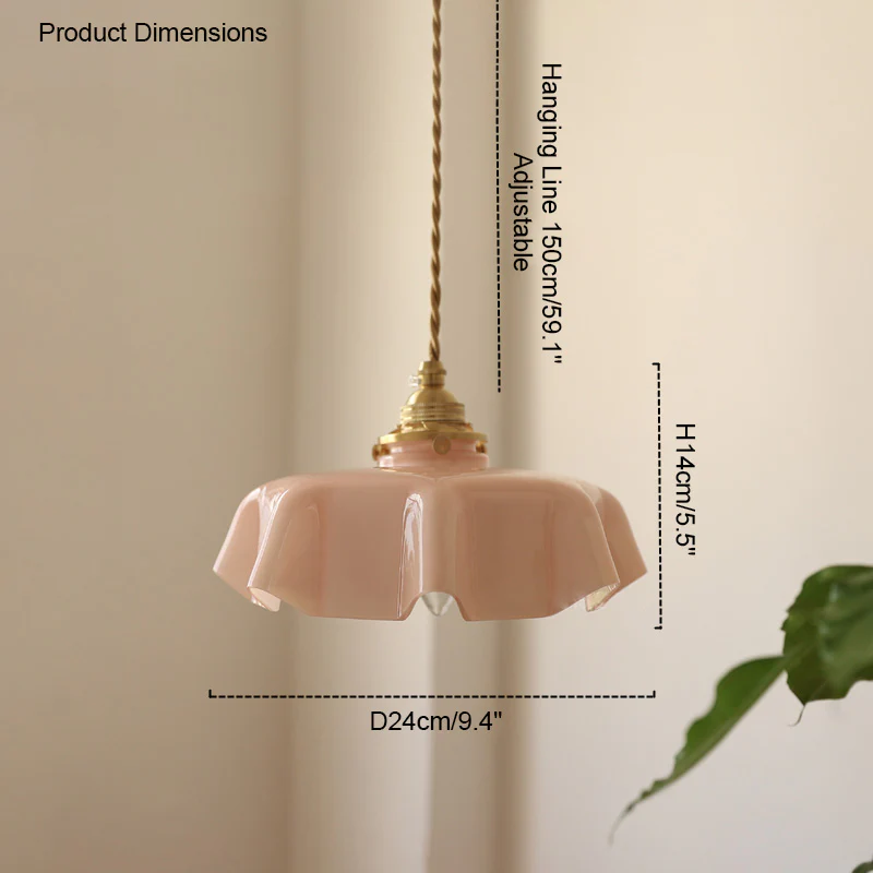 WOMO Retro Coloured/Pink Glass Pendant Light-WM2084 - Image 20