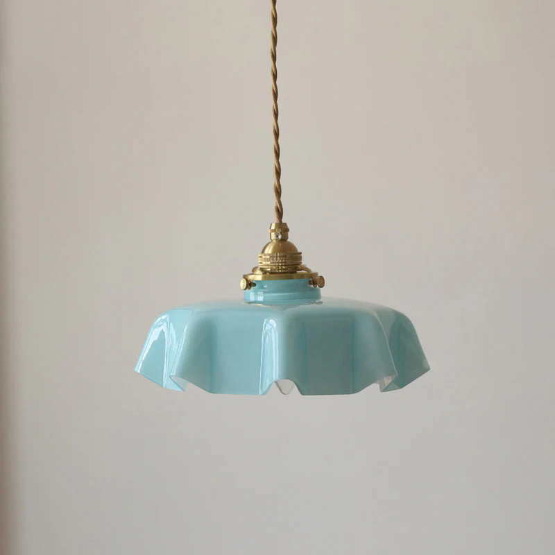WOMO Retro Coloured/Pink Glass Pendant Light-WM2084 - Image 21