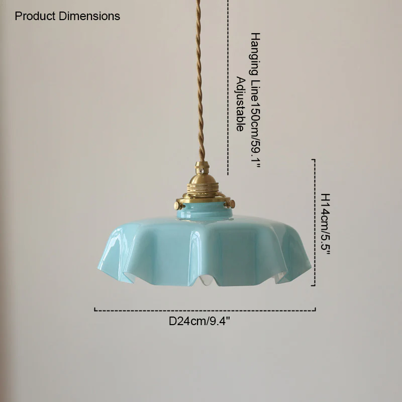 WOMO Retro Coloured/Pink Glass Pendant Light-WM2084 - Image 22