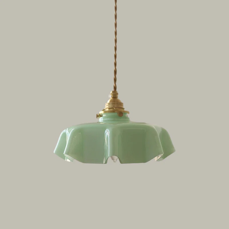 WOMO Retro Coloured/Pink Glass Pendant Light-WM2084 - Image 23