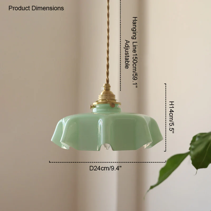 WOMO Retro Coloured/Pink Glass Pendant Light-WM2084 - Image 24
