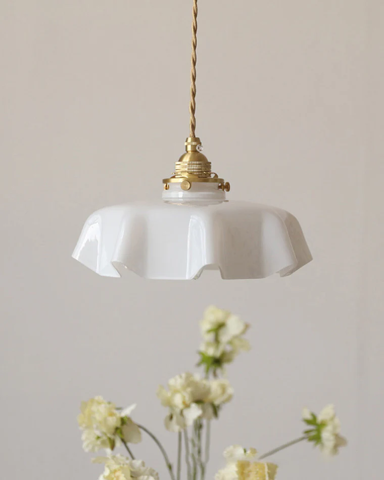WOMO Retro Coloured/Pink Glass Pendant Light-WM2084 - Image 3