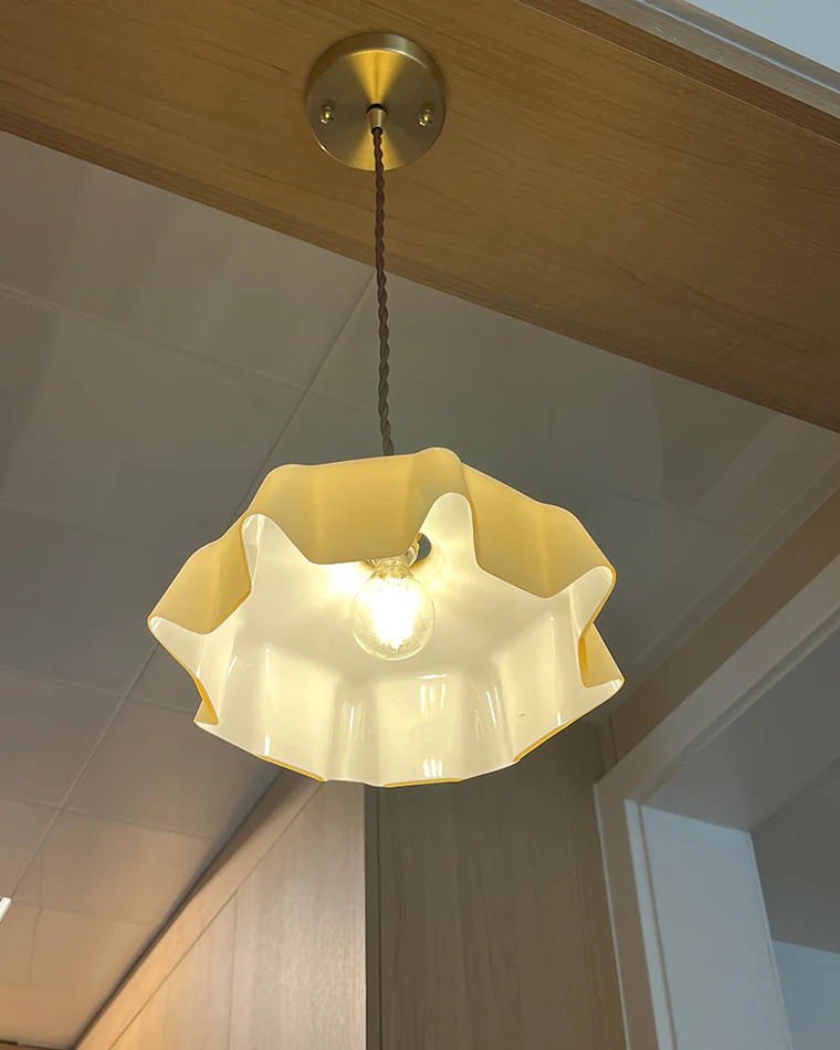 WOMO Retro Coloured/Pink Glass Pendant Light-WM2084 - Image 9