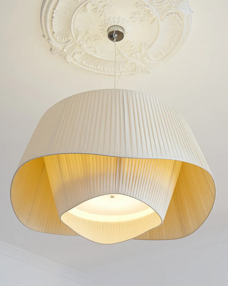 WOMO Pleated Fabric Drum Pendant Light-WM2130 - Image 10
