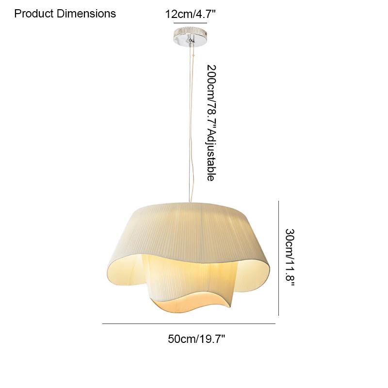 WOMO Pleated Fabric Drum Pendant Light-WM2130 - Image 34