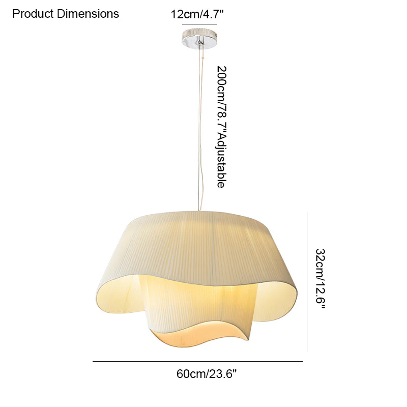 WOMO Pleated Fabric Drum Pendant Light-WM2130 - Image 35