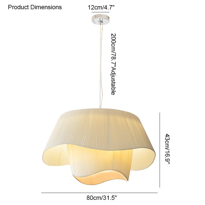 WOMO Pleated Fabric Drum Pendant Light-WM2130 - Image 36