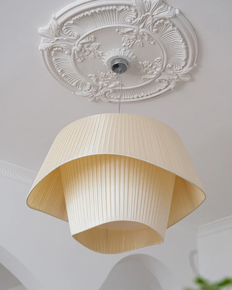 WOMO Pleated Fabric Drum Pendant Light-WM2130 - Image 9