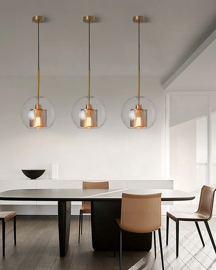 WOMO Elegant Round/Cylinder Glass Pendant Light-WM2095 - Image 11