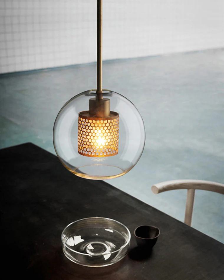 WOMO Elegant Round/Cylinder Glass Pendant Light-WM2095 - Image 13