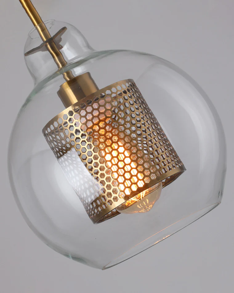 WOMO Elegant Round/Cylinder Glass Pendant Light-WM2095 - Image 15