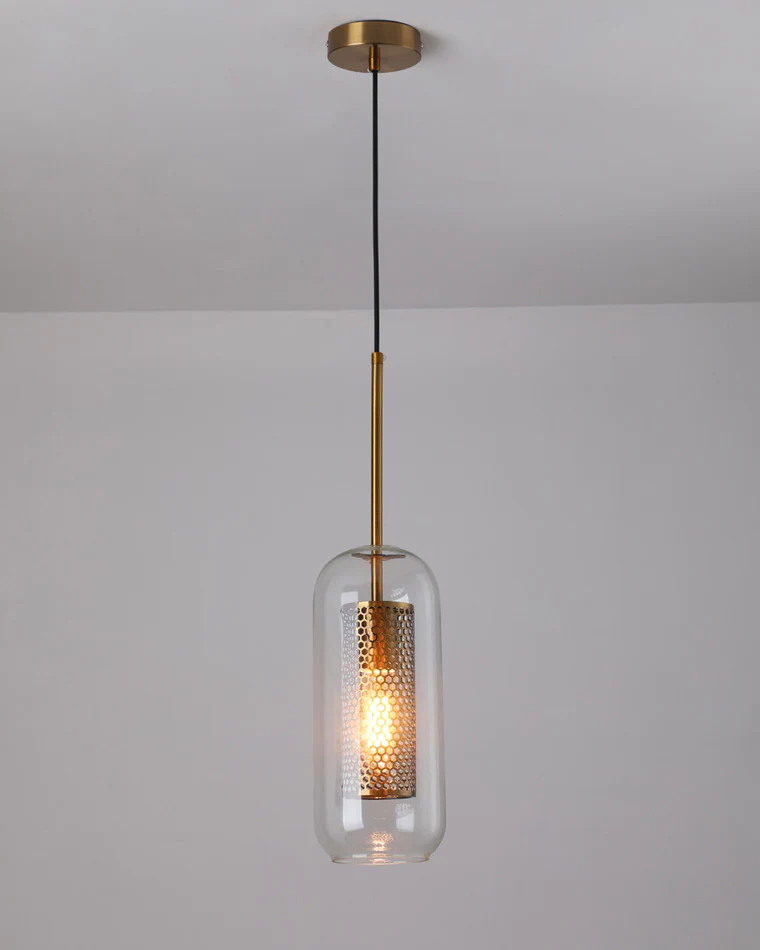 WOMO Elegant Round/Cylinder Glass Pendant Light-WM2095 - Image 19