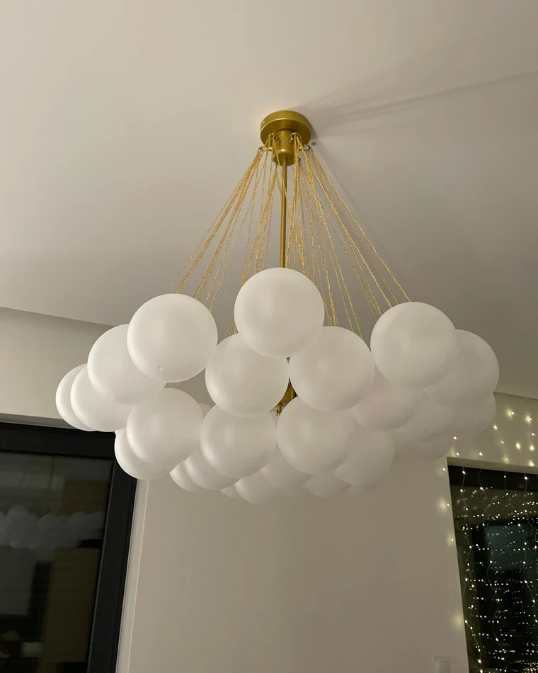 WOMO Cluster Frosted Glass Bubbles Chandelier-WM2068 - Image 11