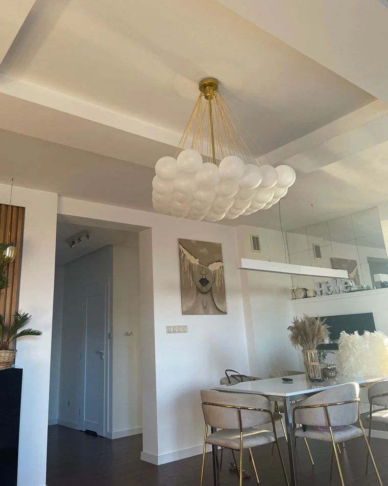 WOMO Cluster Frosted Glass Bubbles Chandelier-WM2068 - Image 12