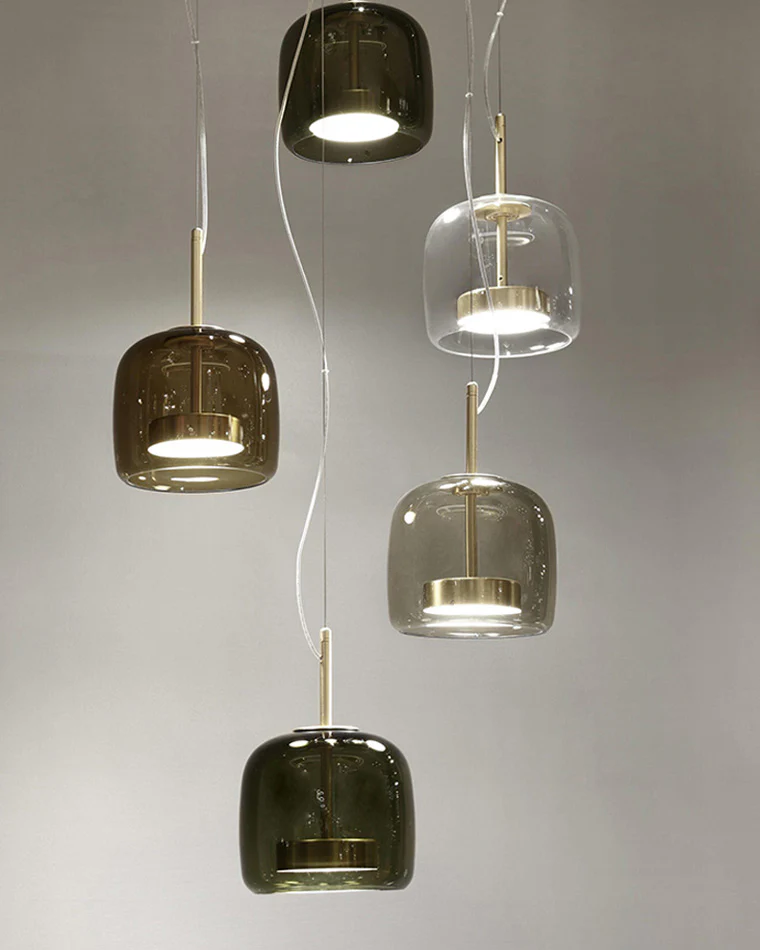 WOMO Drum Blown Glass Pendant Light-WM2145 - Image 14