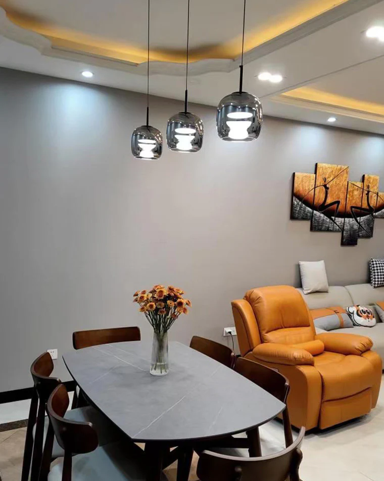 WOMO Drum Blown Glass Pendant Light-WM2145 - Image 24