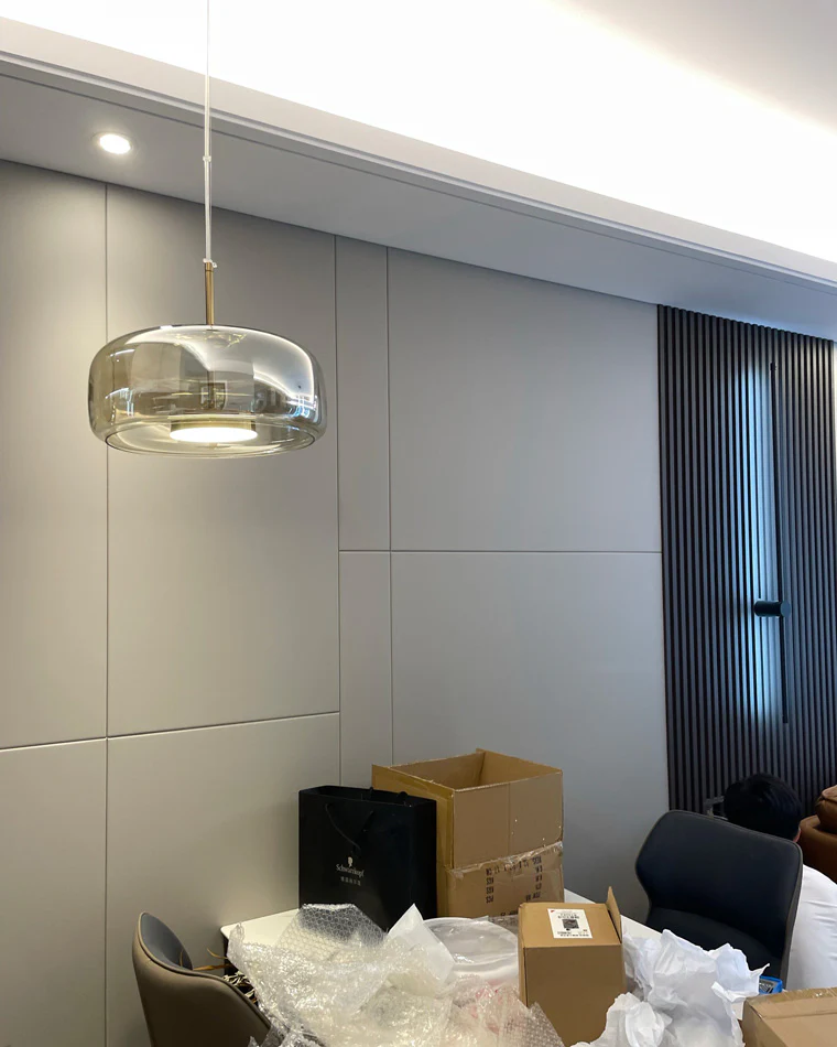 WOMO Drum Blown Glass Pendant Light-WM2145 - Image 26