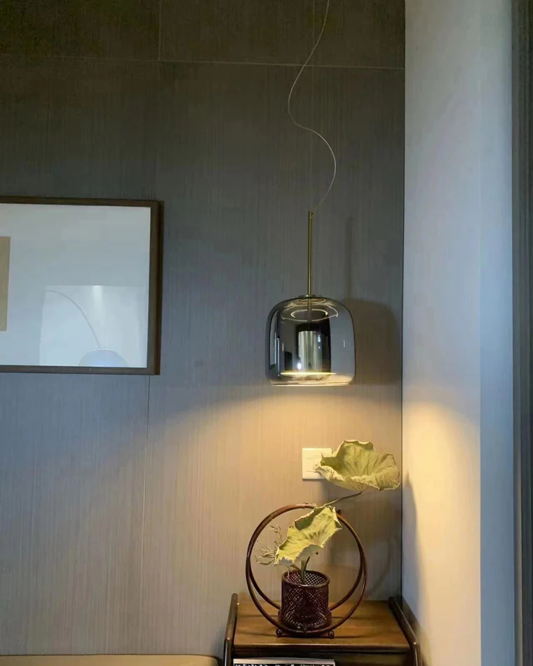WOMO Drum Blown Glass Pendant Light-WM2145 - Image 27