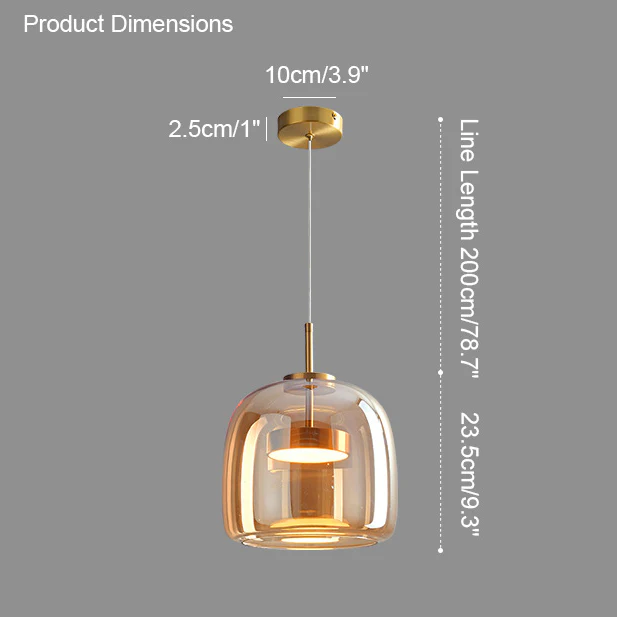 WOMO Drum Blown Glass Pendant Light-WM2145 - Image 36