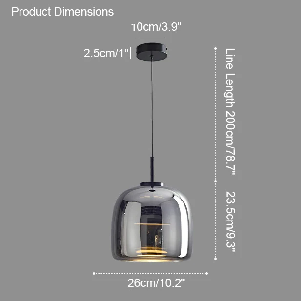 WOMO Drum Blown Glass Pendant Light-WM2145 - Image 38