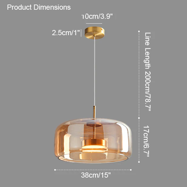 WOMO Drum Blown Glass Pendant Light-WM2145 - Image 40