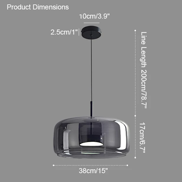 WOMO Drum Blown Glass Pendant Light-WM2145 - Image 42