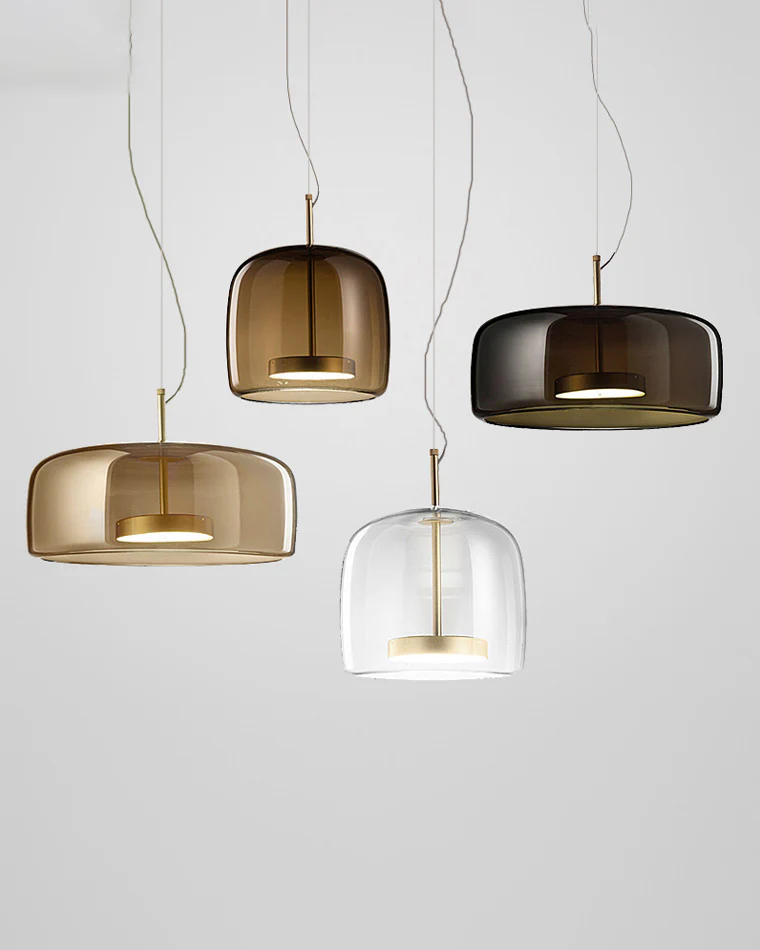 WOMO Drum Blown Glass Pendant Light-WM2145 - Image 8