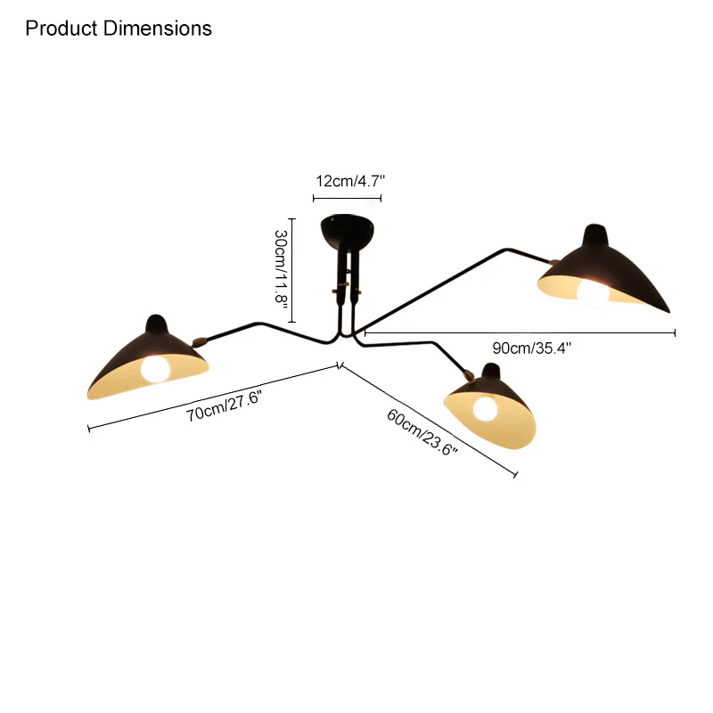 WOMO Arms Semi-Flush Mount Light-WM2057 - Image 37