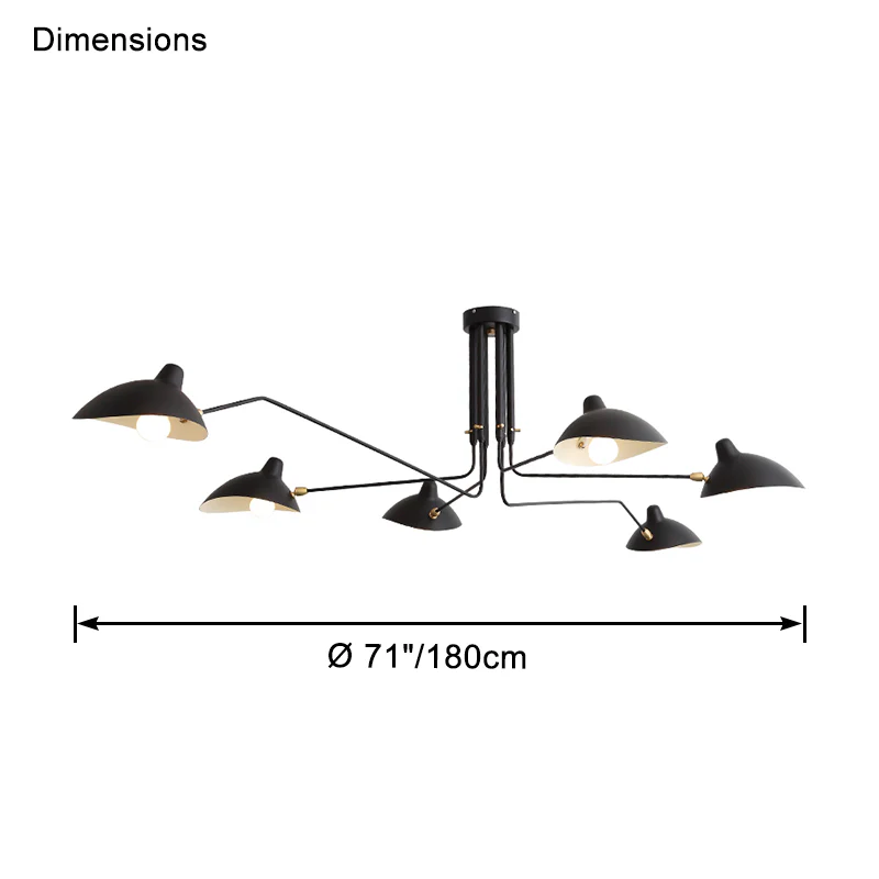 WOMO Arms Semi-Flush Mount Light-WM2057 - Image 40