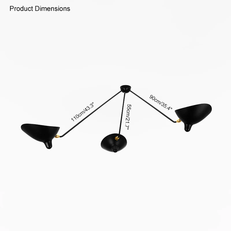 WOMO Arms Semi-Flush Mount Light-WM2057 - Image 45