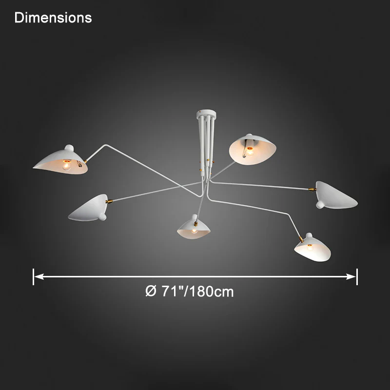 WOMO Arms Semi-Flush Mount Light-WM2057 - Image 51
