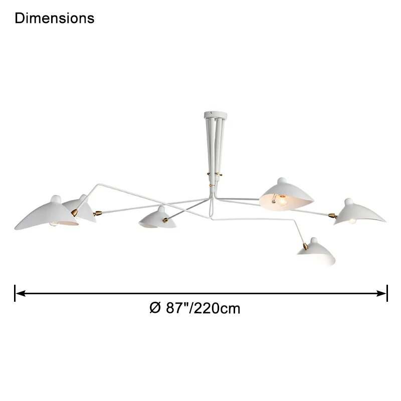 WOMO Arms Semi-Flush Mount Light-WM2057 - Image 53