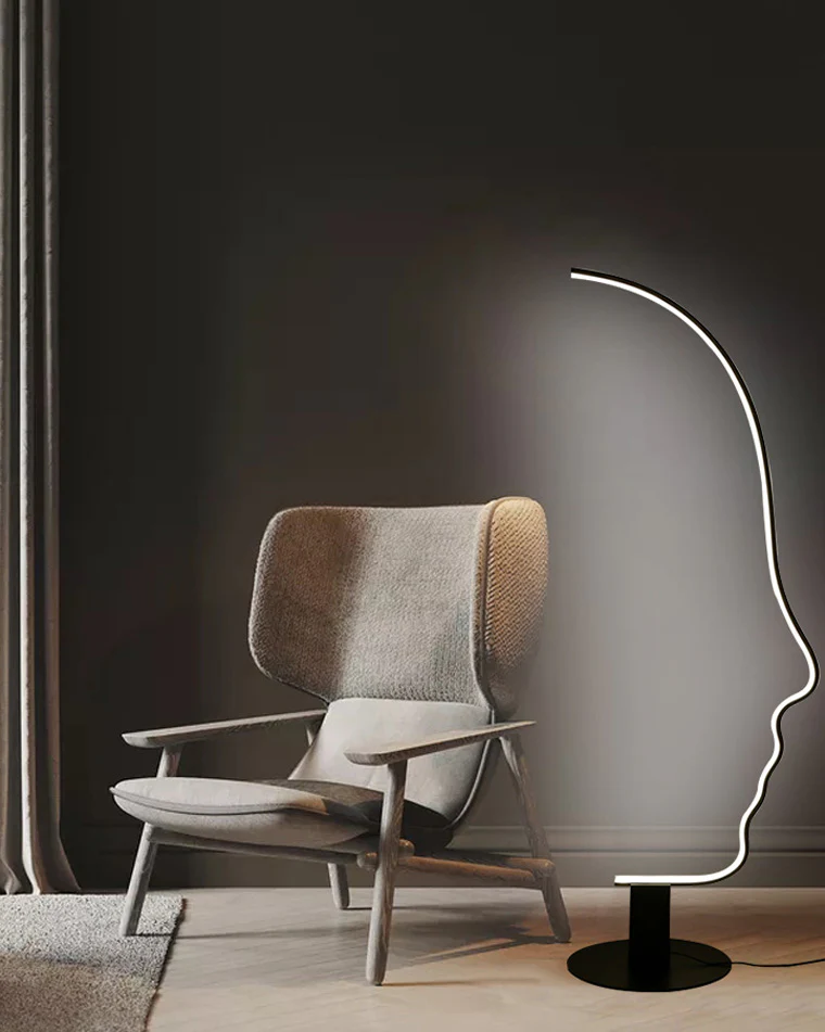 WOMO Facial Profile Sculptural Floor Lamp-WM7002 - Image 2