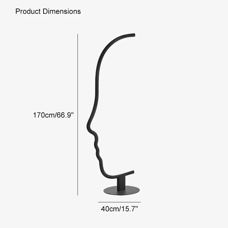WOMO Facial Profile Sculptural Floor Lamp-WM7002 - Image 30
