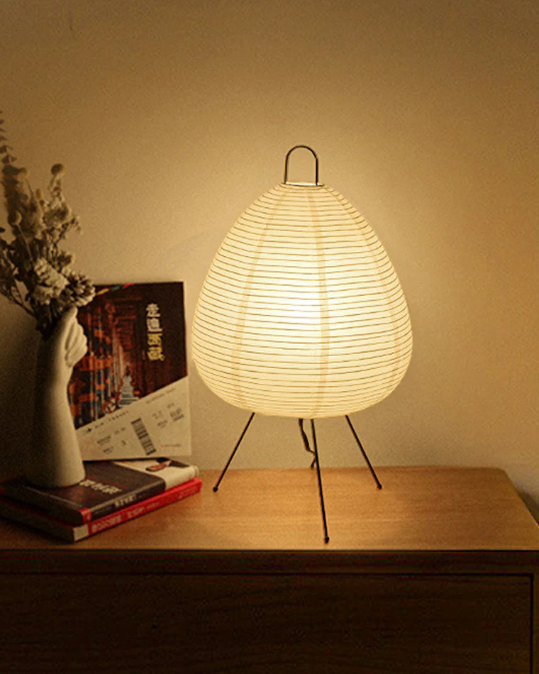 WOMO Japanese Tripod Paper Lantern Table Lamp-WM8023 - Image 14