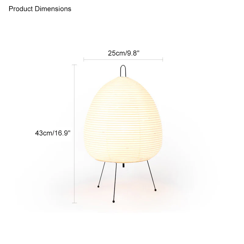 WOMO Japanese Tripod Paper Lantern Table Lamp-WM8023 - Image 30