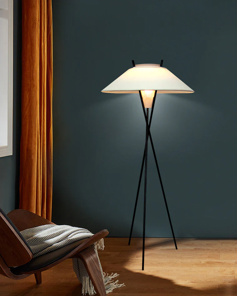 WOMO Japandi Cone Tripod Floor Lamp-WM7019 - Image 3