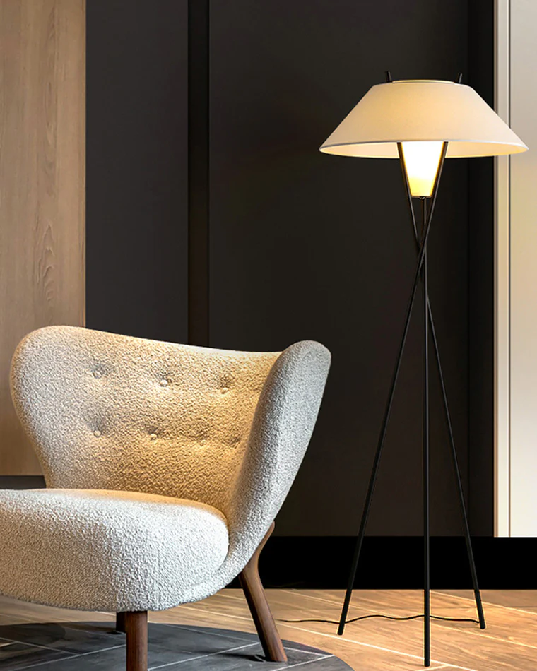 WOMO Japandi Cone Tripod Floor Lamp-WM7019 - Image 32