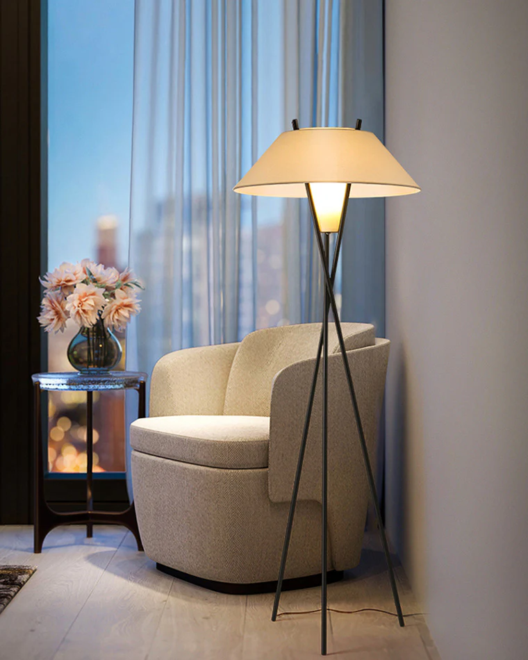 WOMO Japandi Cone Tripod Floor Lamp-WM7019 - Image 33