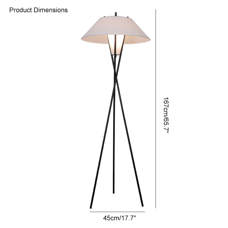 WOMO Japandi Cone Tripod Floor Lamp-WM7019 - Image 34