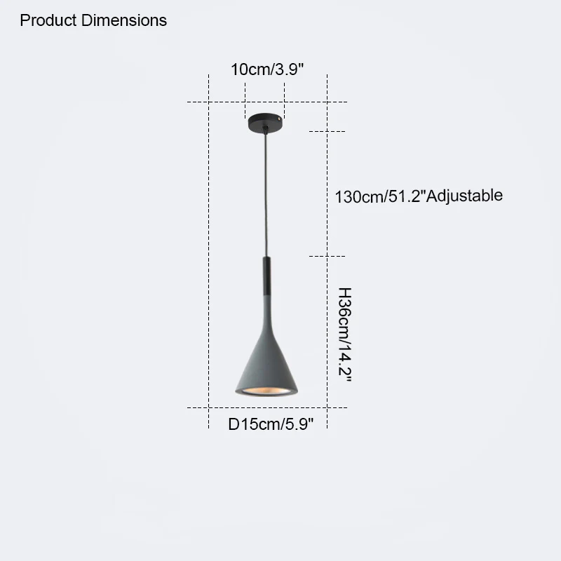 WOMO Small Cone Pendant Light-WM2126 - Image 43