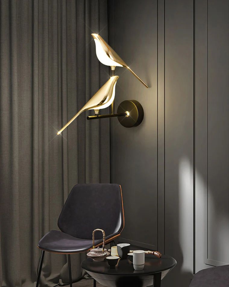 WOMO Gold Birds Wall Sconce-WM6033 - Image 15