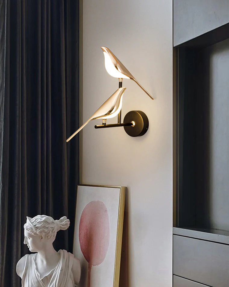 WOMO Gold Birds Wall Sconce-WM6033 - Image 5