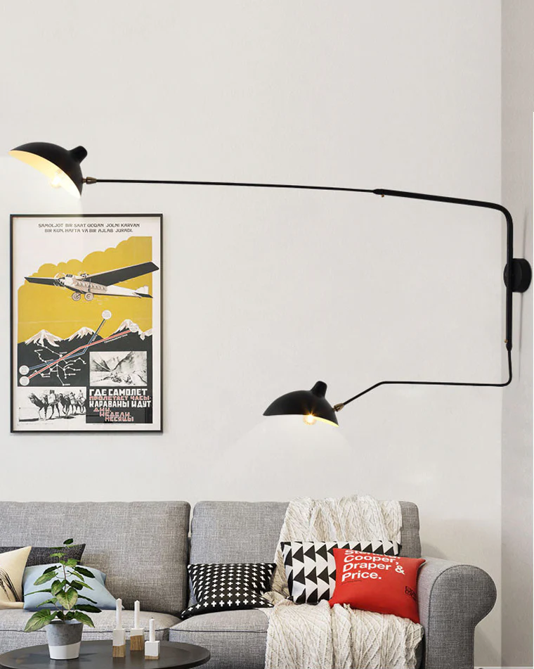 WOMO Articulating Swivel Double Arm Wall Sconce-WM6024 - Image 12