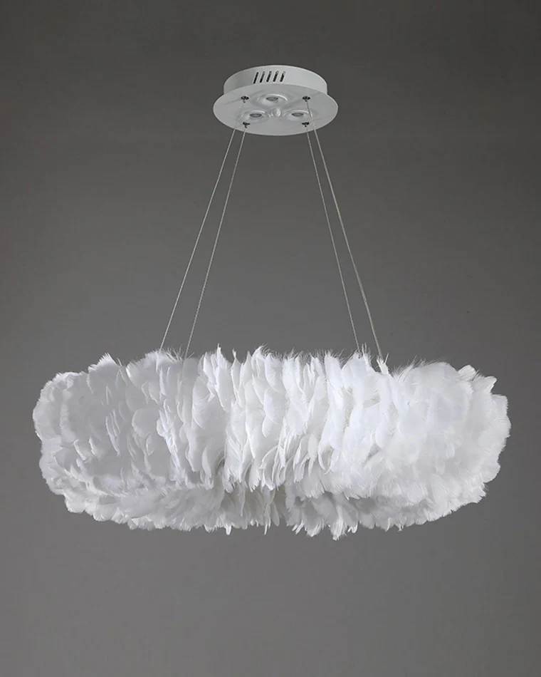 WOMO Feather Round Pendant Light-WM2060 - Image 13