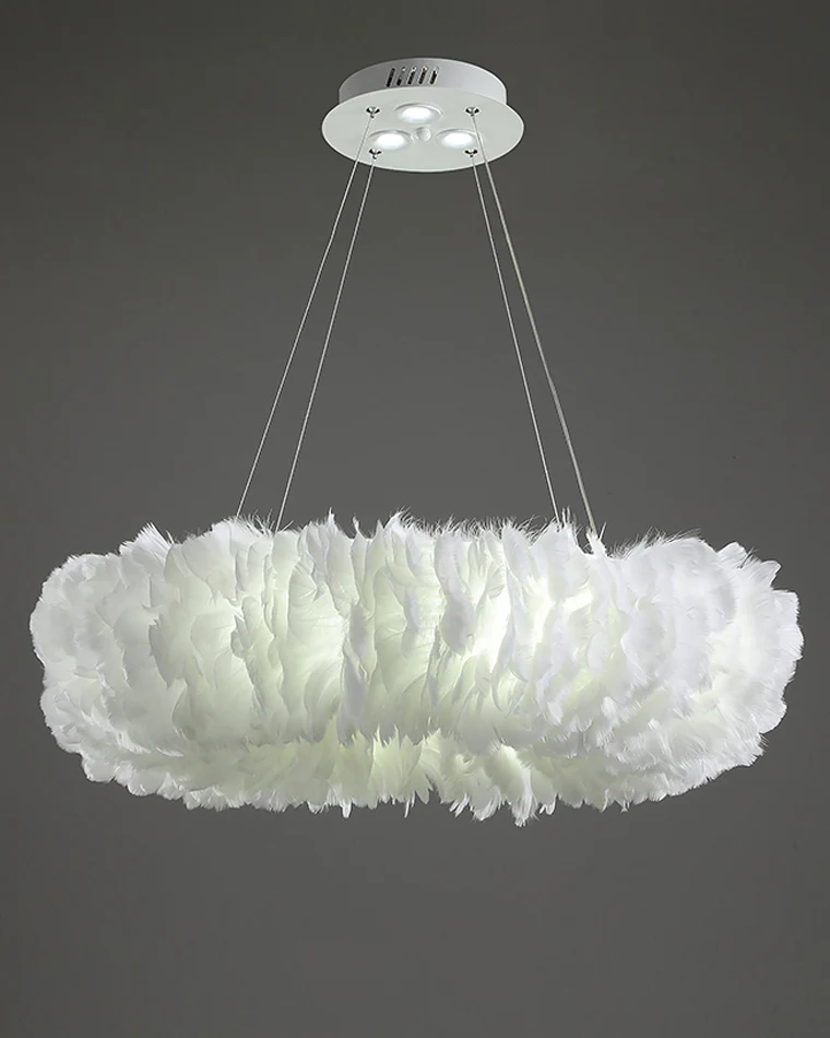 WOMO Feather Round Pendant Light-WM2060 - Image 14