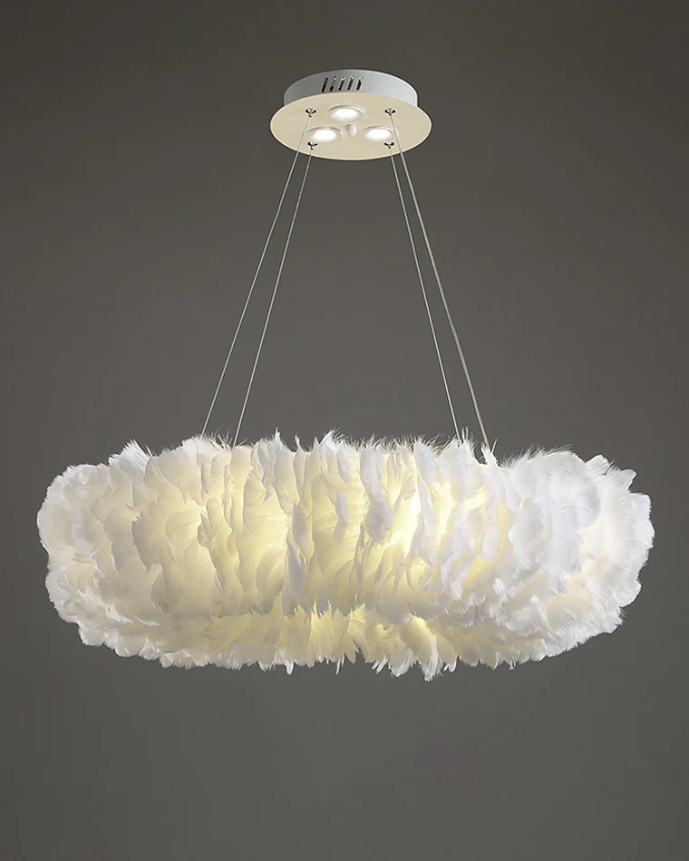 WOMO Feather Round Pendant Light-WM2060 - Image 15